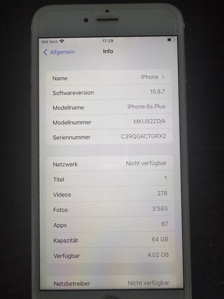 Apple Portables: Iphone 6s Plus 64GB – D'occasion à Niederglatt ZH par Nicole2911 3