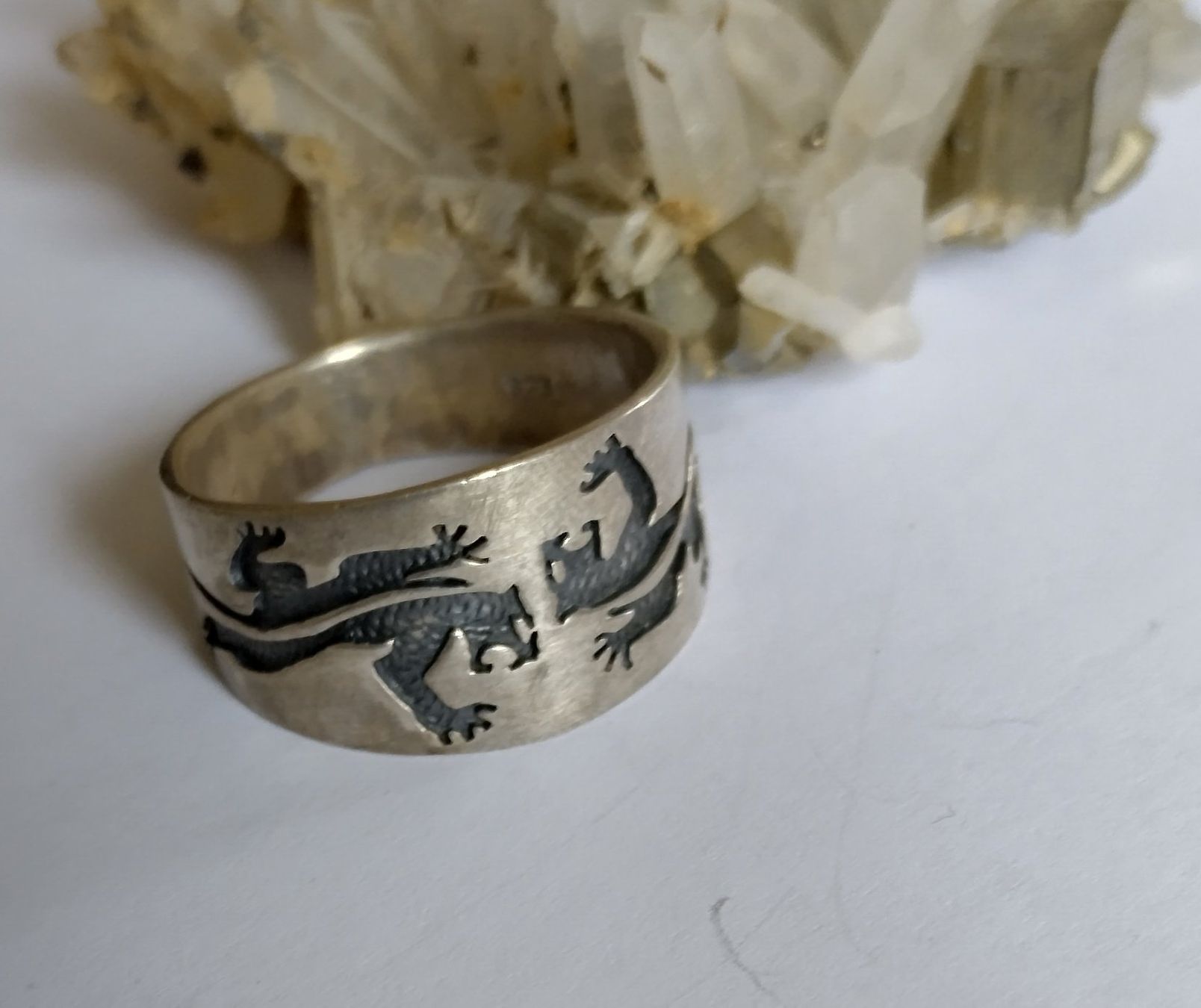Anelli: RING MIT ECHSEN SILBER 925 DAUMENRING XL – Usato da Romanshorn venduto da Stubsinator 1