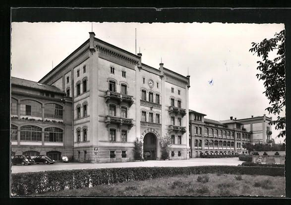 Cartoline postali: AK Thun, Kaserne, Frontansicht, 1955 – Usato da Berlin venduto da bartko-reher