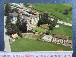 LUNGERN HAUS ST.JOSEF LUFTAUFNAHME AERO-FOTO SWISSAIR ONW AK