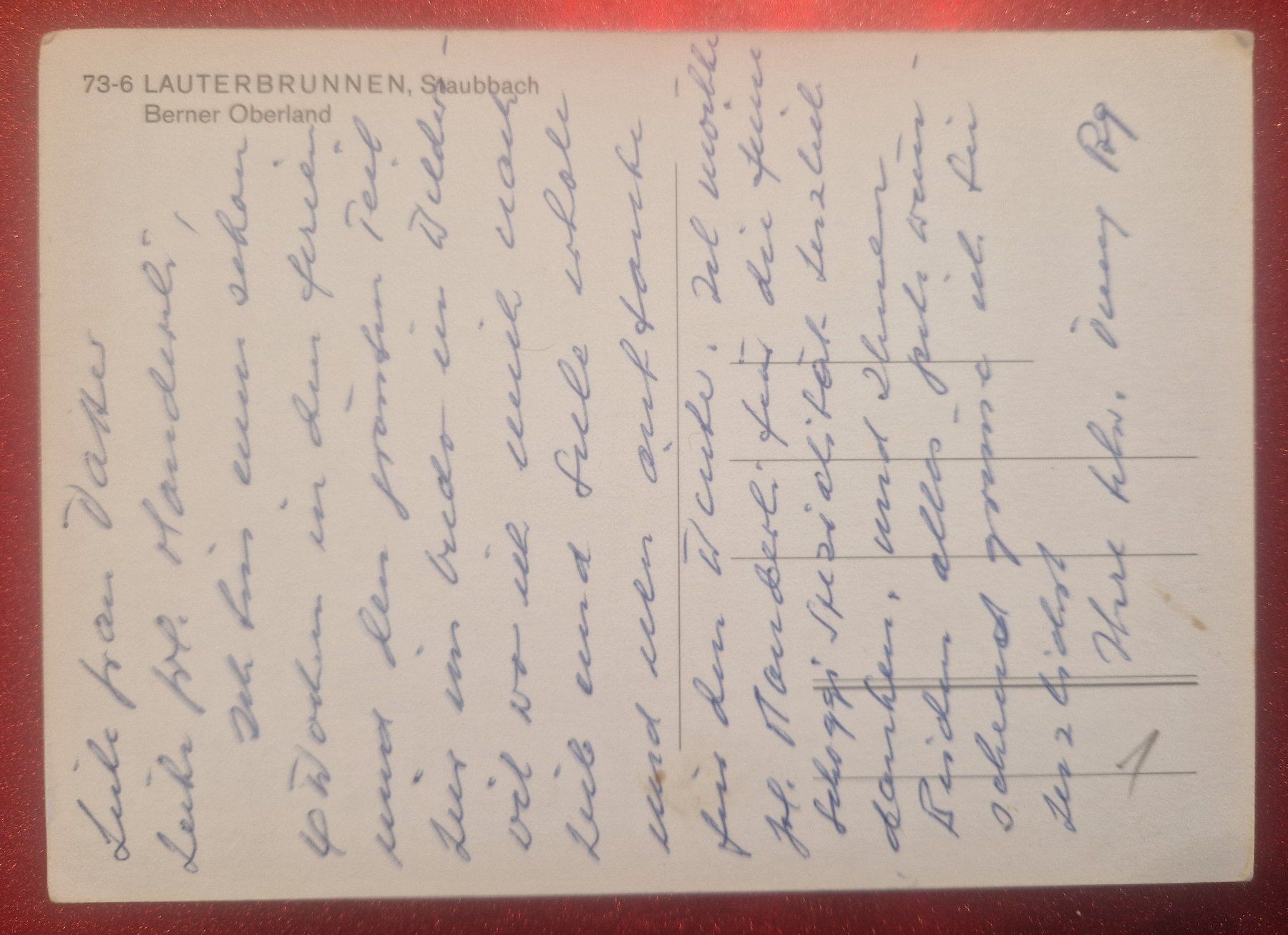Cartoline postali: Lauterbrunnen, Staubbach alt – Nuovo (secondo la descrizione) da Melchnau venduto da Fishel 1
