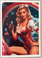 Death: Sexy Vintage Coca Cola Girl, POP Art, signiert 71/100