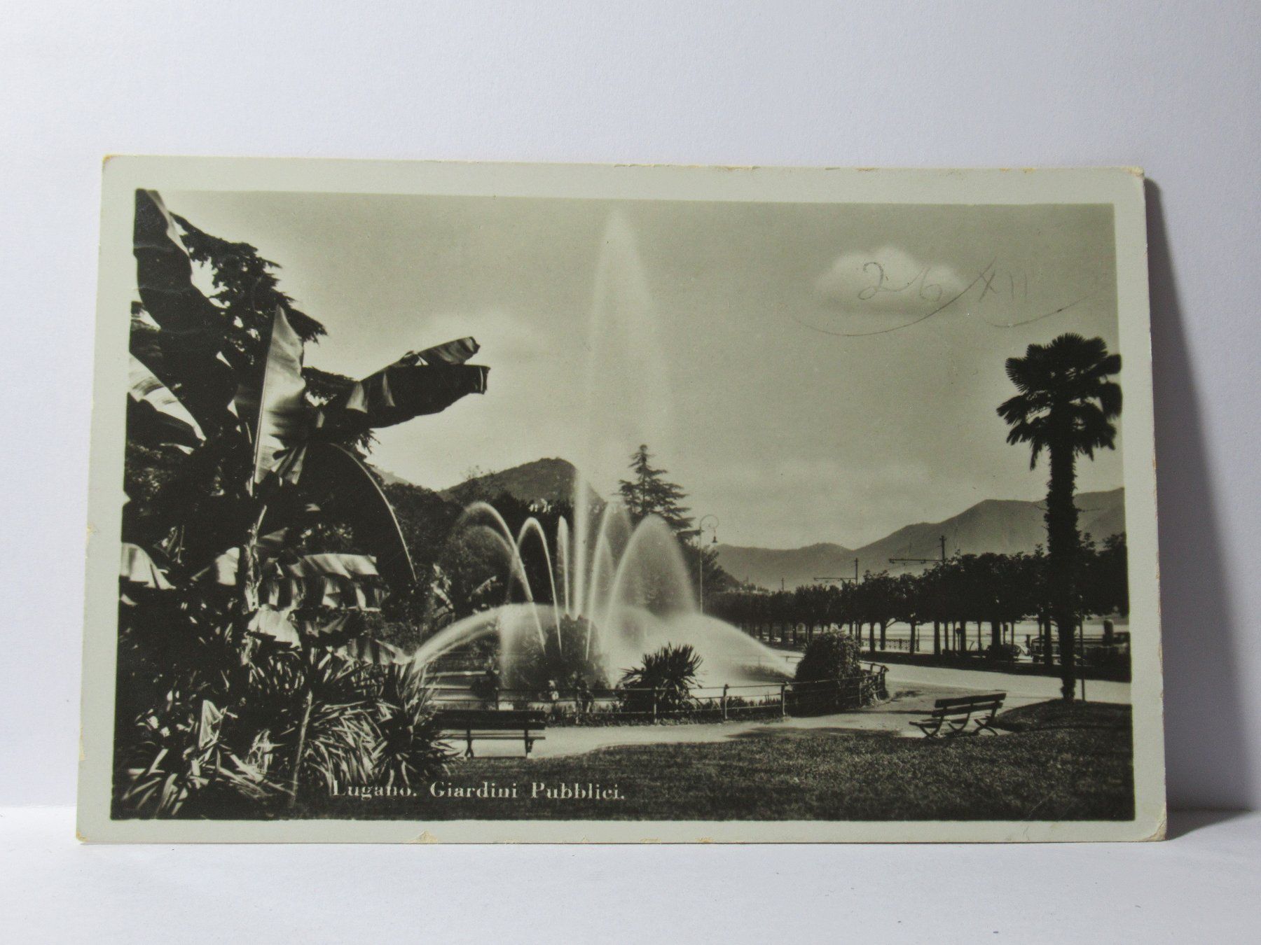 Cartoline postali: Lugano , Giardini Pubblici 1938 – Usato da Grenchen venduto da Bluemchen1900