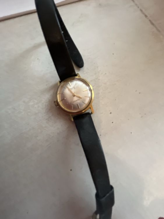 Vintage Damenuhr, mechanisch, Handaufzug, goldfarben (Gebraucht