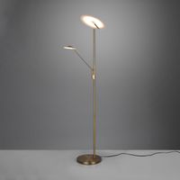 LED Stehleuchte, Altmessing, Dimmbar