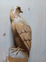 Aigle grande Sculpture Brienz bois fait main signée