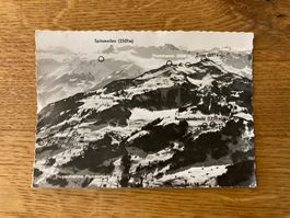 Alte Ansichtskarte Flumserberg - Flugaufnahme
