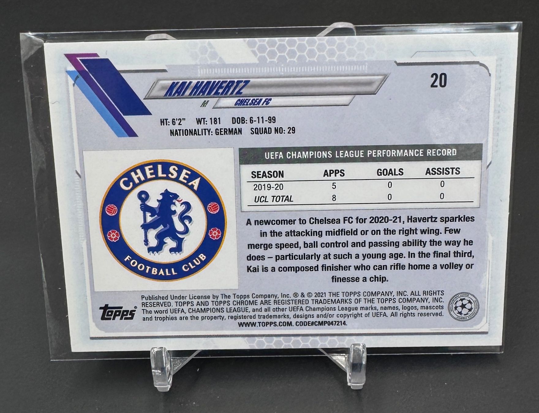 Topps Carte collezionabili: Kai Havertz 2020-21 Topps Chrome UEFA CL Refractor #20 – Nuovo (secondo la descrizione) da Jegenstorf venduto da plataOplomo 1