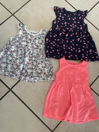 Sommerkleid  Set 3tlg. Primark Gr.68 Mädchen zwei Neu