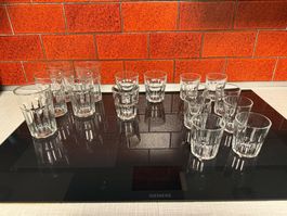 16 diverse Trink-Gläser (Geschirr, Wasserglas, Essen, Soft)