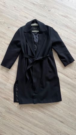Massimo Dutti Wollmantel, schwarz, Gr. S - Top Zustand!