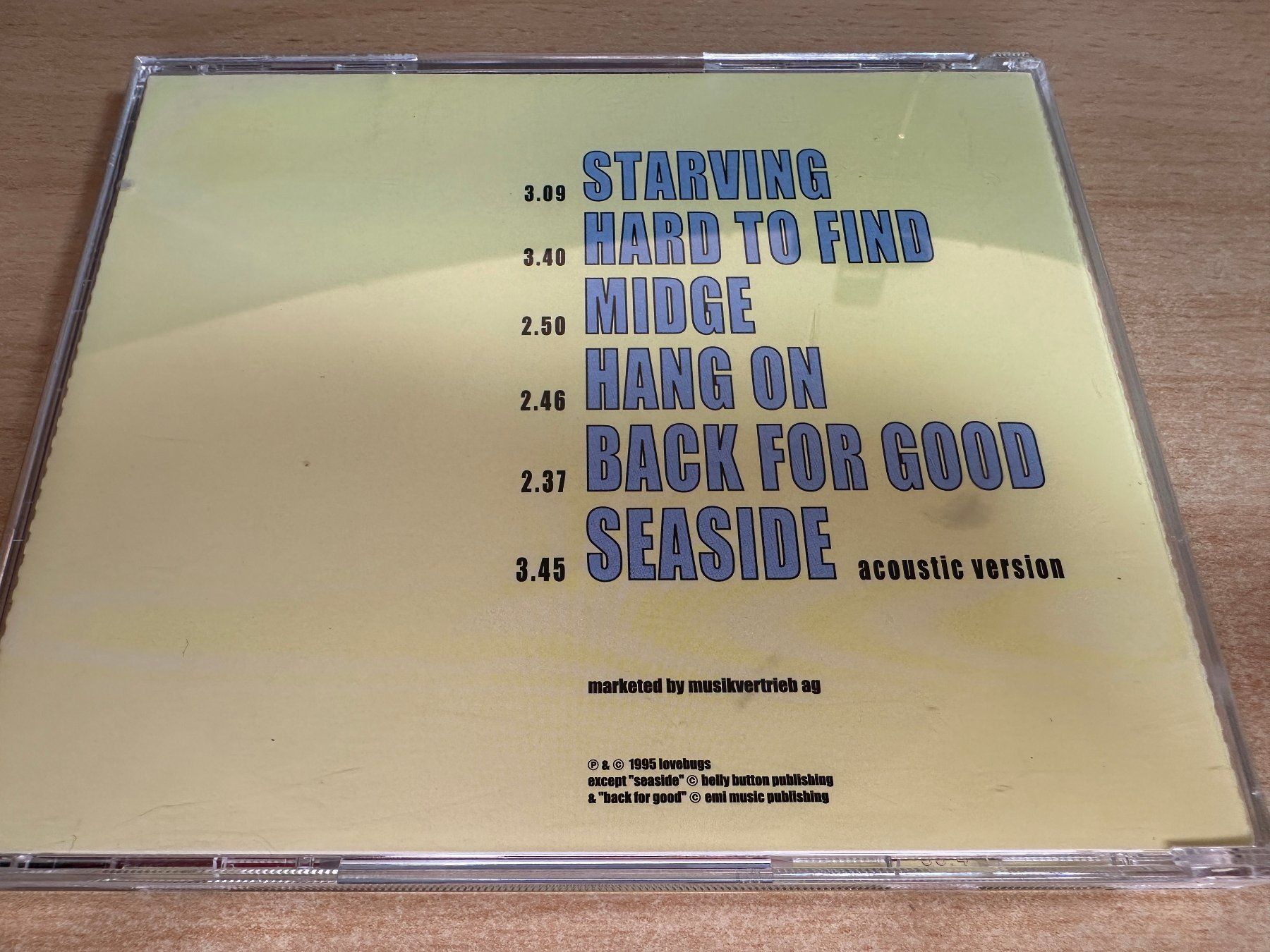 CD: N8 Lovebugs – Starving – Usato da Rikon im Tösstal venduto da Alpenmutz 1