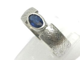 Ring Silber 925 + MP blauer Spinell synthetisch Gr. 53