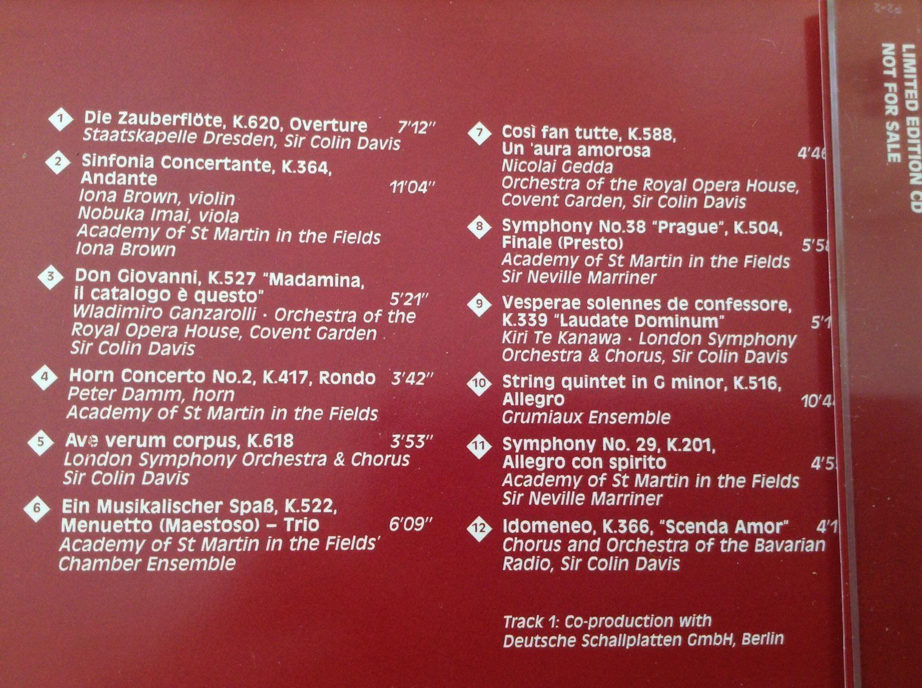 CD: Treasures by MOZART – Usato da herzogenbuchsee venduto da HIFIANER 2