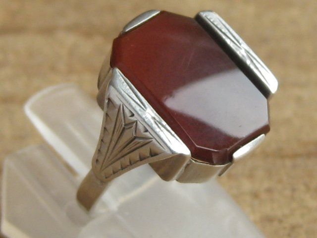 Anelli: Antik Ring Silber 800 + WB Karneol Gr. 50 – Usato da Ermatingen venduto da Decovin 5