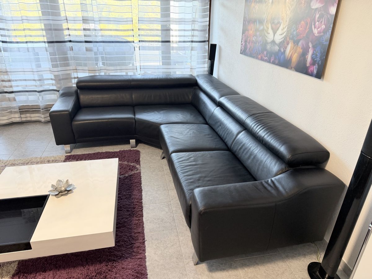 Sofas: Echt Leder Sofa-Ecksofa Schwarz Ab Fr.1 – Gebraucht aus Dietikon von Kumar_Occasionen 1