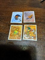 Rare lot de 4 timbres de Papouasie-Nouvelle-Guinée, oiseaux!