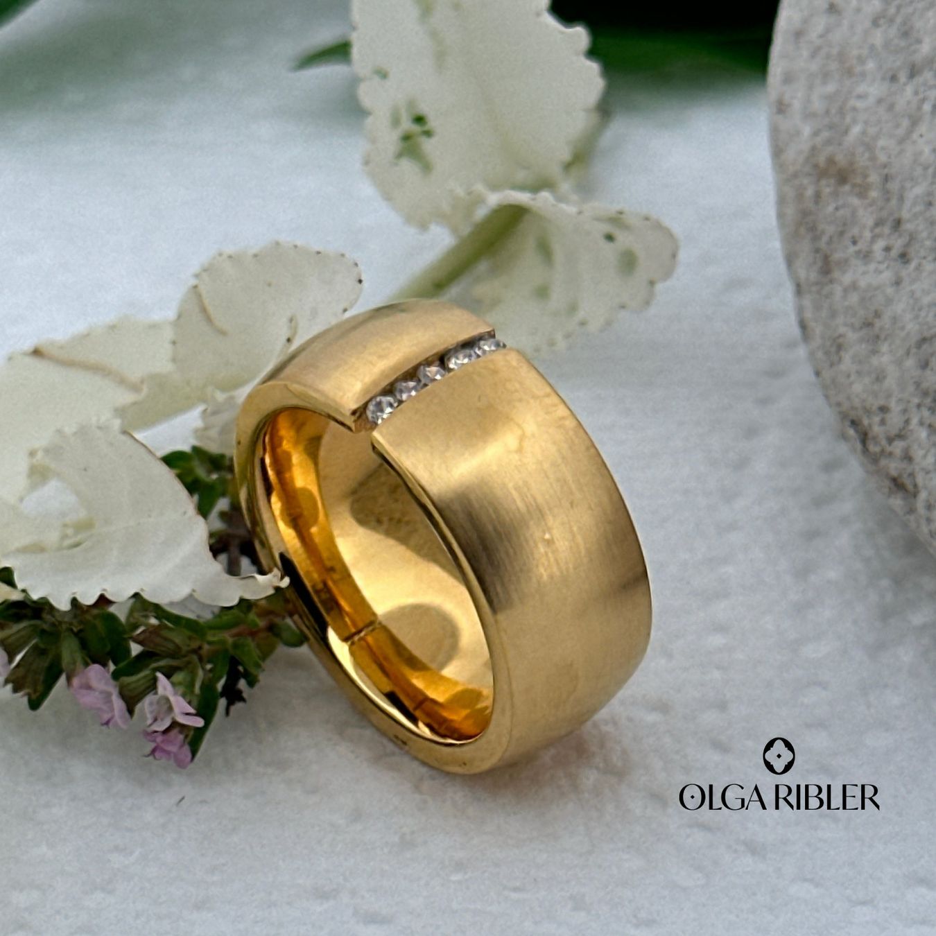 Olga Ribler Bagues: Statement Ring Edelstahl - matt - Grösse 62 – Neuf (Voir description) à Luzern par Schmuckoutlet 4
