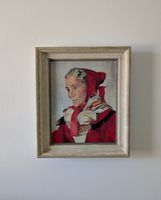 Original Ölgemälde „Appenzeller Trachtenfrau“ – Hans Heeb