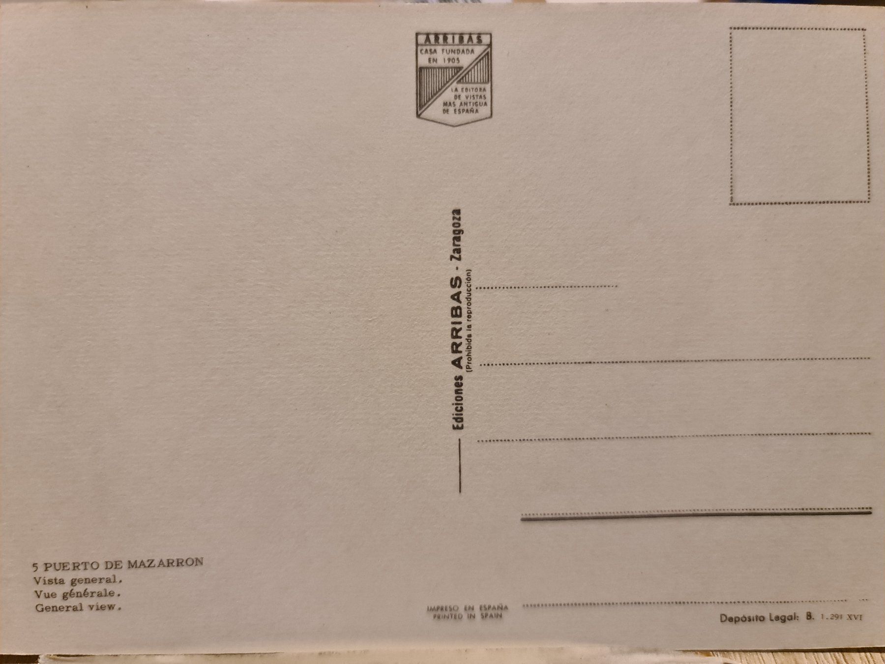 Cartoline postali: Ansichtskarte Puerto de Mazarron – Nuovo (secondo la descrizione) da Dintikon venduto da Vexi 1