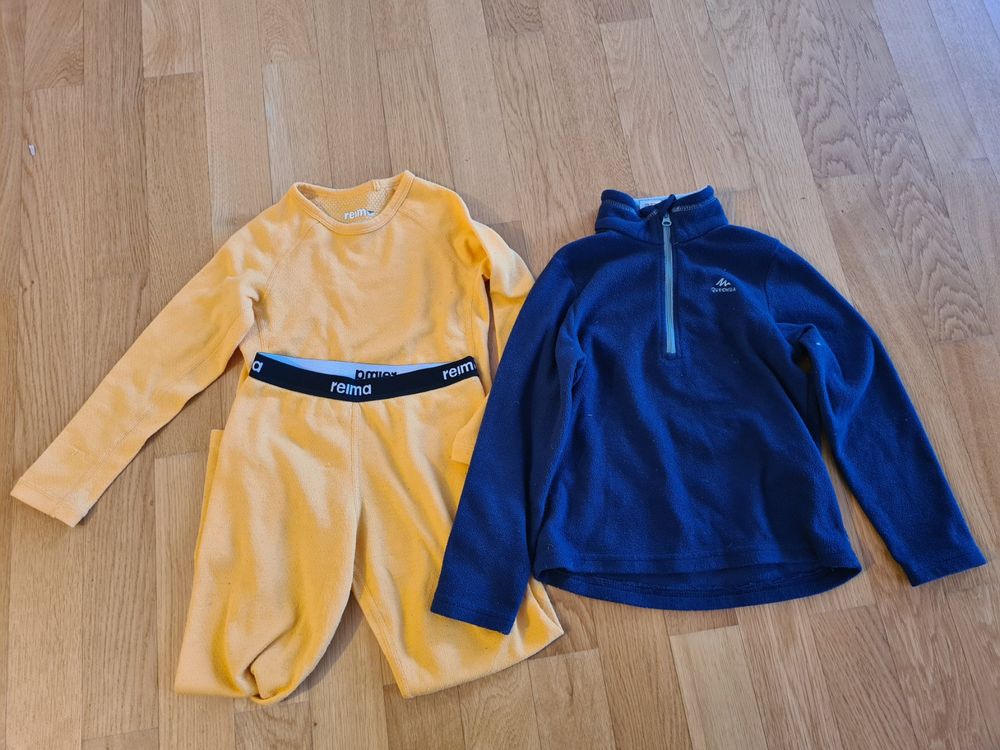 Kinder Thermounterwäsche Set – Einfarbig, Mit Fleece-Futter, Bequem Für Kalte Tage & Wintersport