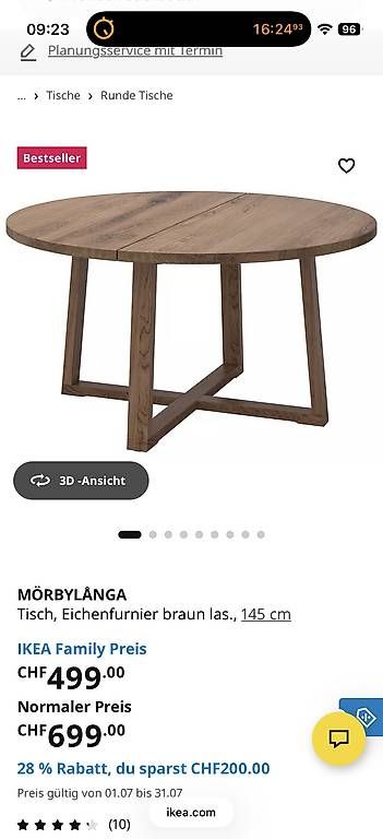 Ikea Tables: Esszimmertisch - top Zustand – D'occasion à Basel par opu_psl9 2
