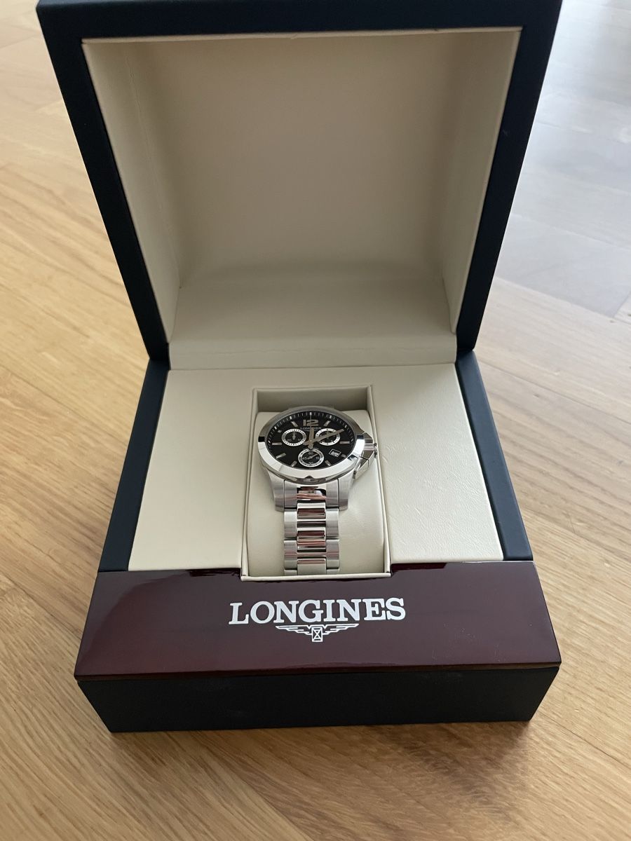 Bracciali & Braccialetti: Longines Conquest Chronograph Quartz 35 – Nuovo e nell'imballaggio originale da Holzhäusern ZG venduto da tschabtschab