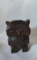 Eule Figur aus Holz siehe Foto Antik Handgemacht