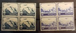 4167) F43-44, Flugpostmarke im 4-Block postfrisch Kt. 380.-
