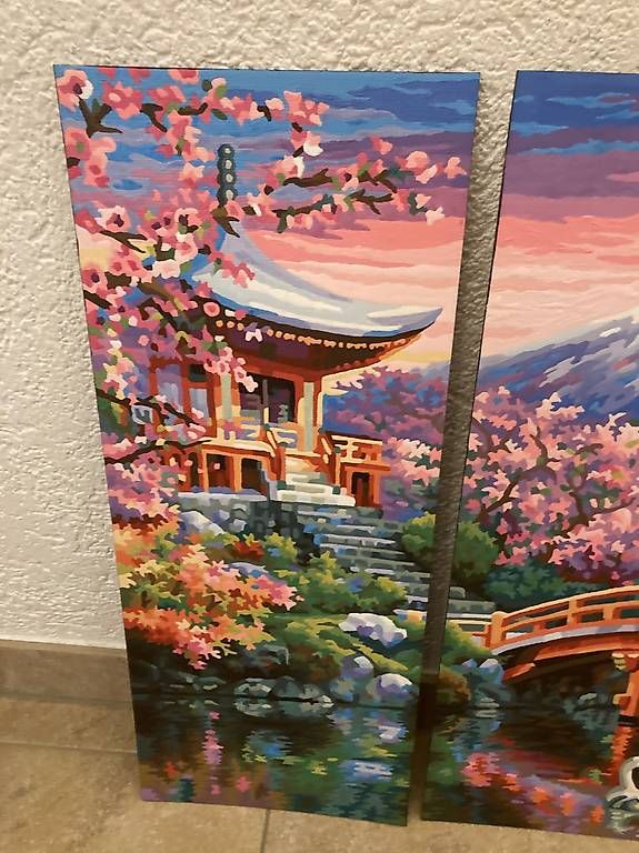 Dipinti: Bild/Gemälde "Kirschblüte in Japan", 3-teilig – Nuovo (secondo la descrizione) da Gelterkinden venduto da froggy80 1