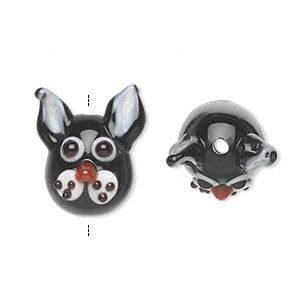 Perle (finte): Lampwork Perle Hase oder Katze Kopf – Nuovo (secondo la descrizione) da Alpnachstad venduto da perlengaby