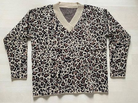 Leo-Pullover V-Ausschnitt, Gr.44, Neu!