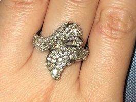 Silver ring size 54
