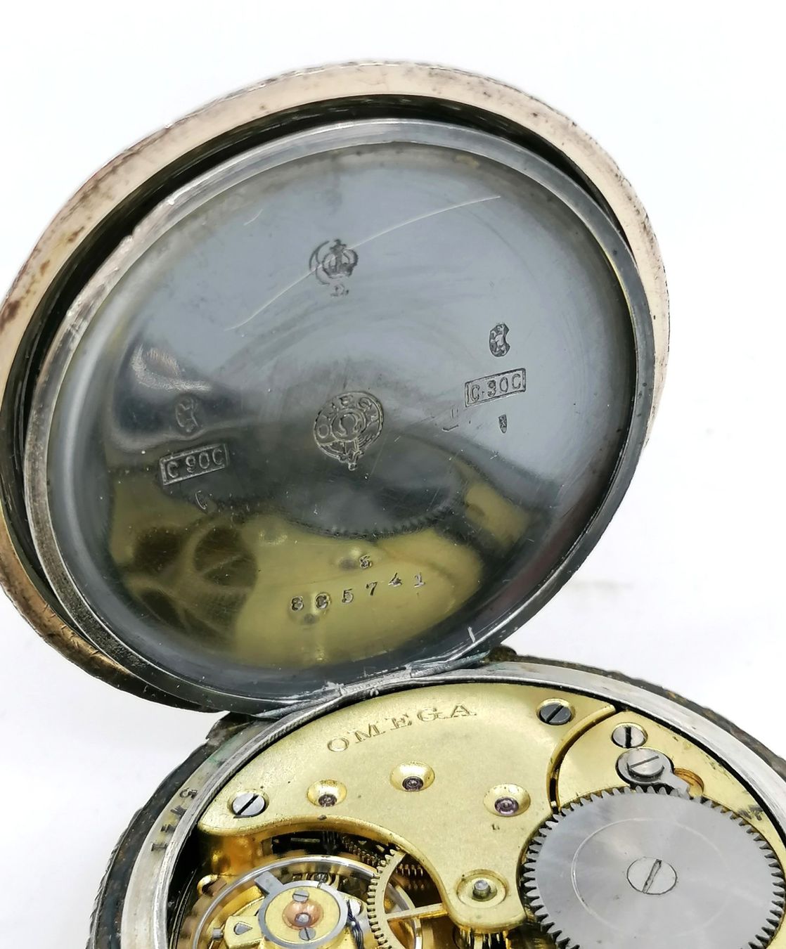 Omega Orologi: Omega Lépine Taschenuhr Silber Wanderer-Motiv – Usato da Reinach BL venduto da fliegenrolli 5