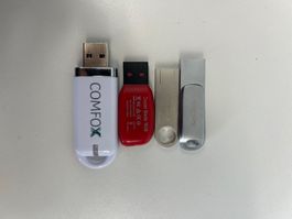 4 USB Stick gemischt SanDisk Kingston gebraucht Kein Versand
