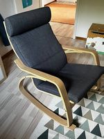 Fauteuil à bascule Ikea gris foncé 
