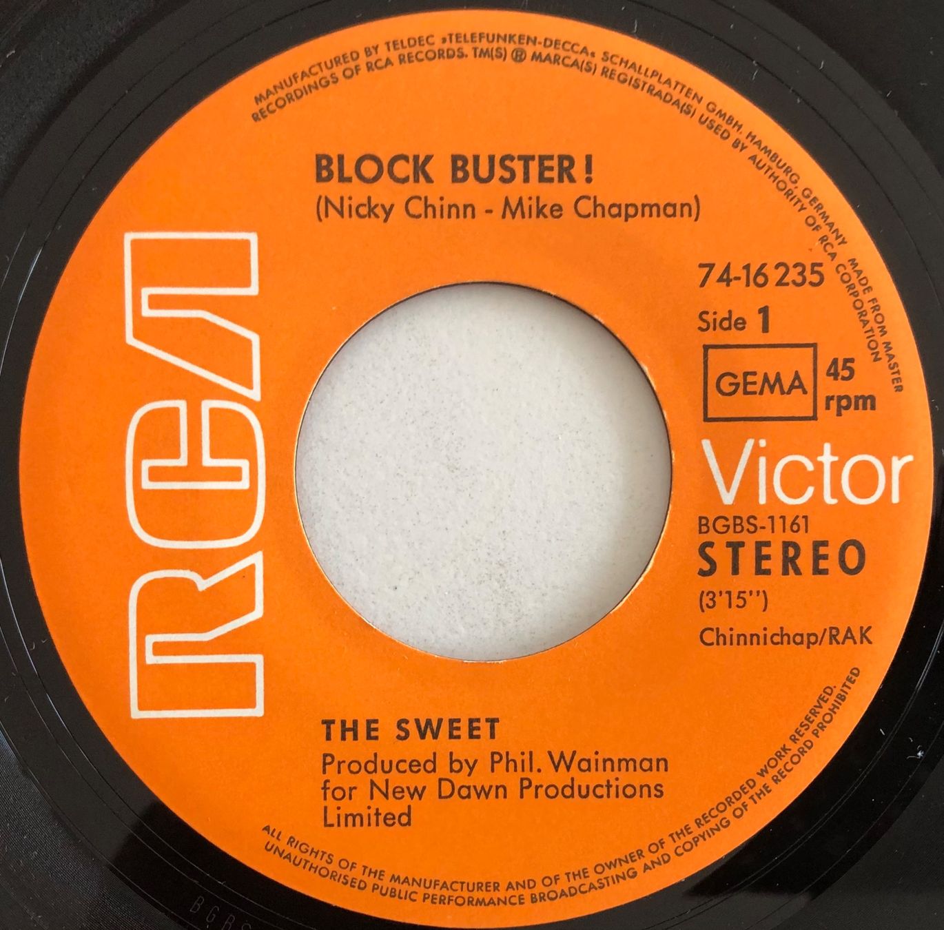 Dischi in vinile: THE SWEET - BLOCK BUSTER – Usato da Poliez-Pittet venduto da Newtown-Records 2