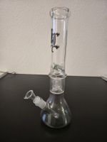 Glas-Bong mit Diffusor, inkl. Köpfchen und Reinigungsmittel