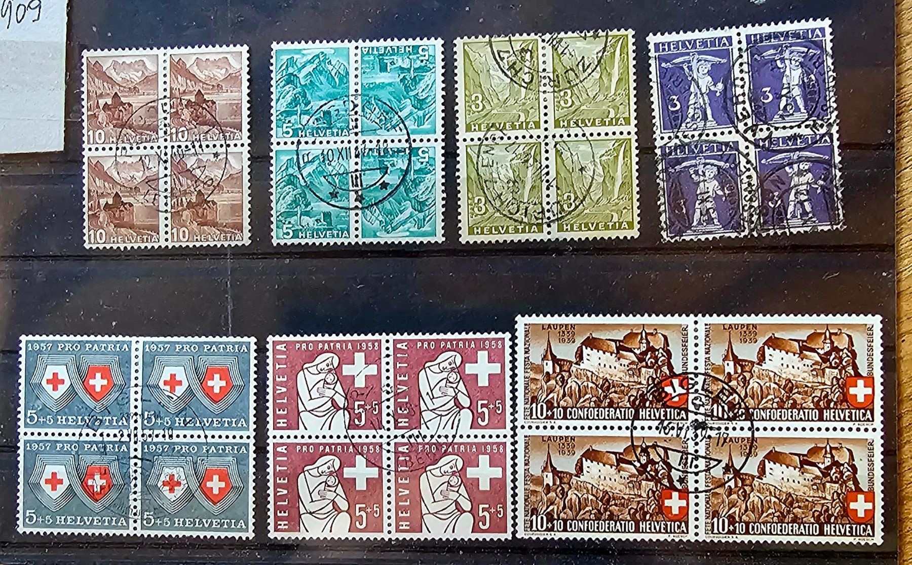Tous les timbres: Schweiz  - verschiedene 4er-Blöcke gest. – D'occasion à Les Valettes par Nuba1