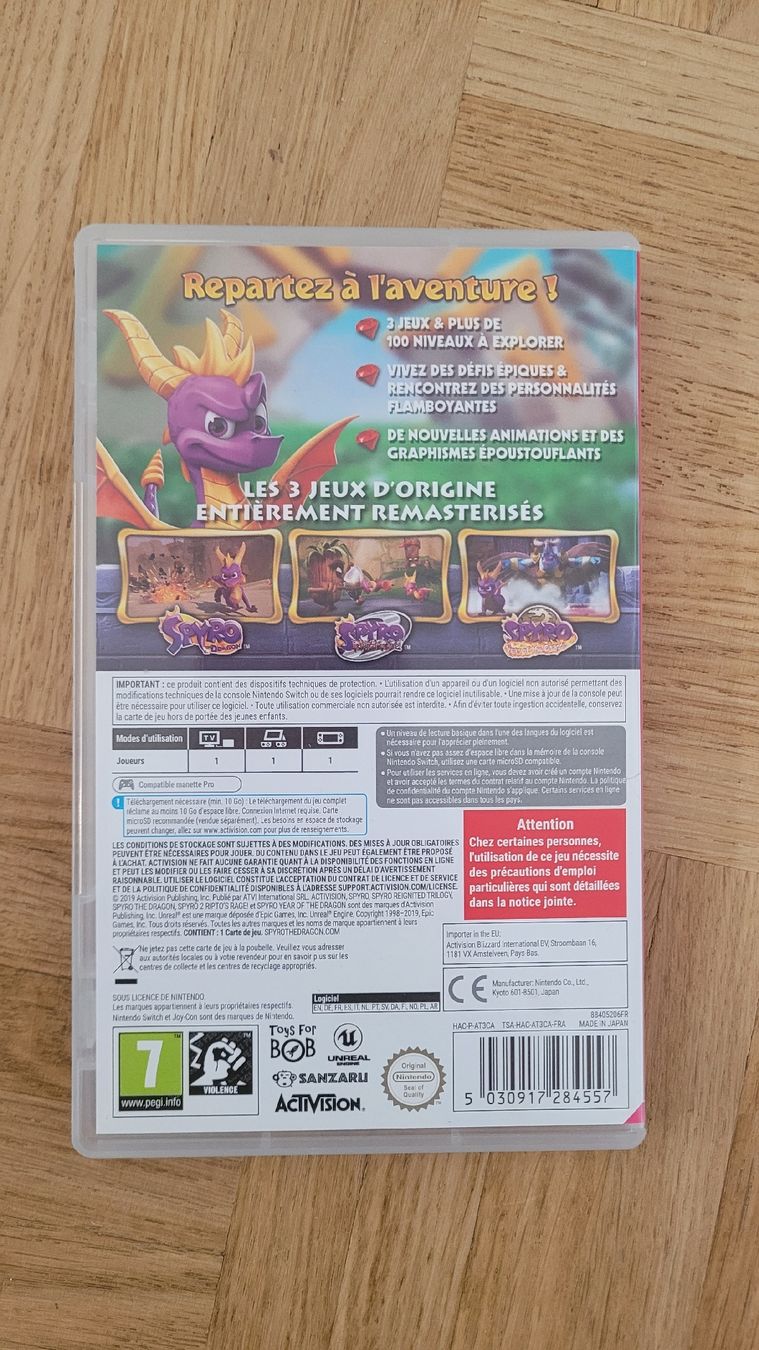 Giochi: Jeu Nintendo Switch Spyro Reignited Trilogy FR – Usato da Carouge GE venduto da ced_rd2g 1