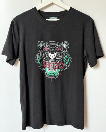 KENZO T-Shirt, Tigerprint, schwarz