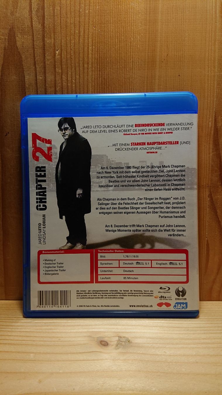 Tutti i DVDs: CHAPTER 27 Blu-Ray mit Jared Leto und Lindsay Lohan – Usato da Wilderswil venduto da Exebub 1