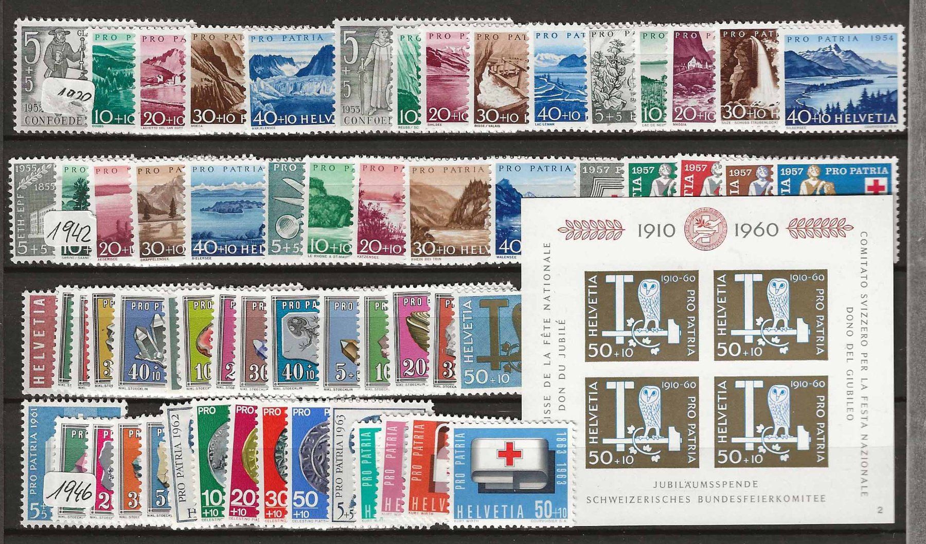 Alle Briefmarken: PP138 - Pro Patria 1938-1963 ** – Gebraucht aus Trélex von Phil_Albert 1