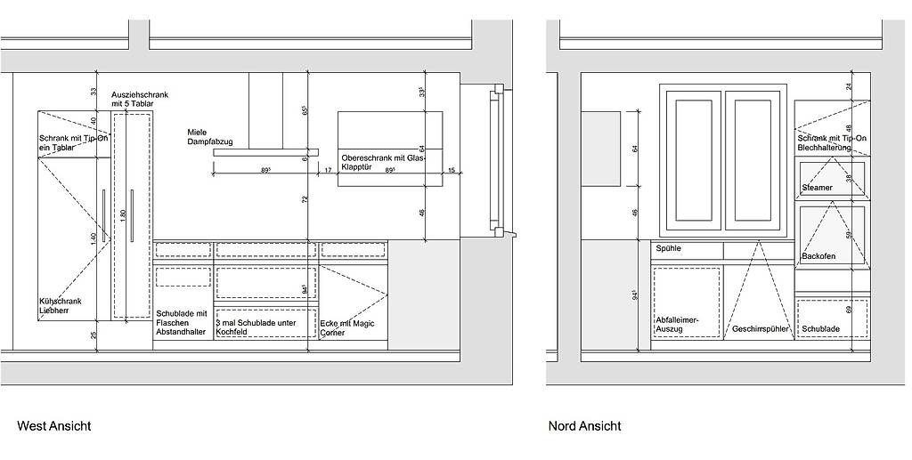 Cuisines complètes: Einbauküche mit neuwertigem Kühlschrank & Backofen – D'occasion à Sirnach par Akira10 2