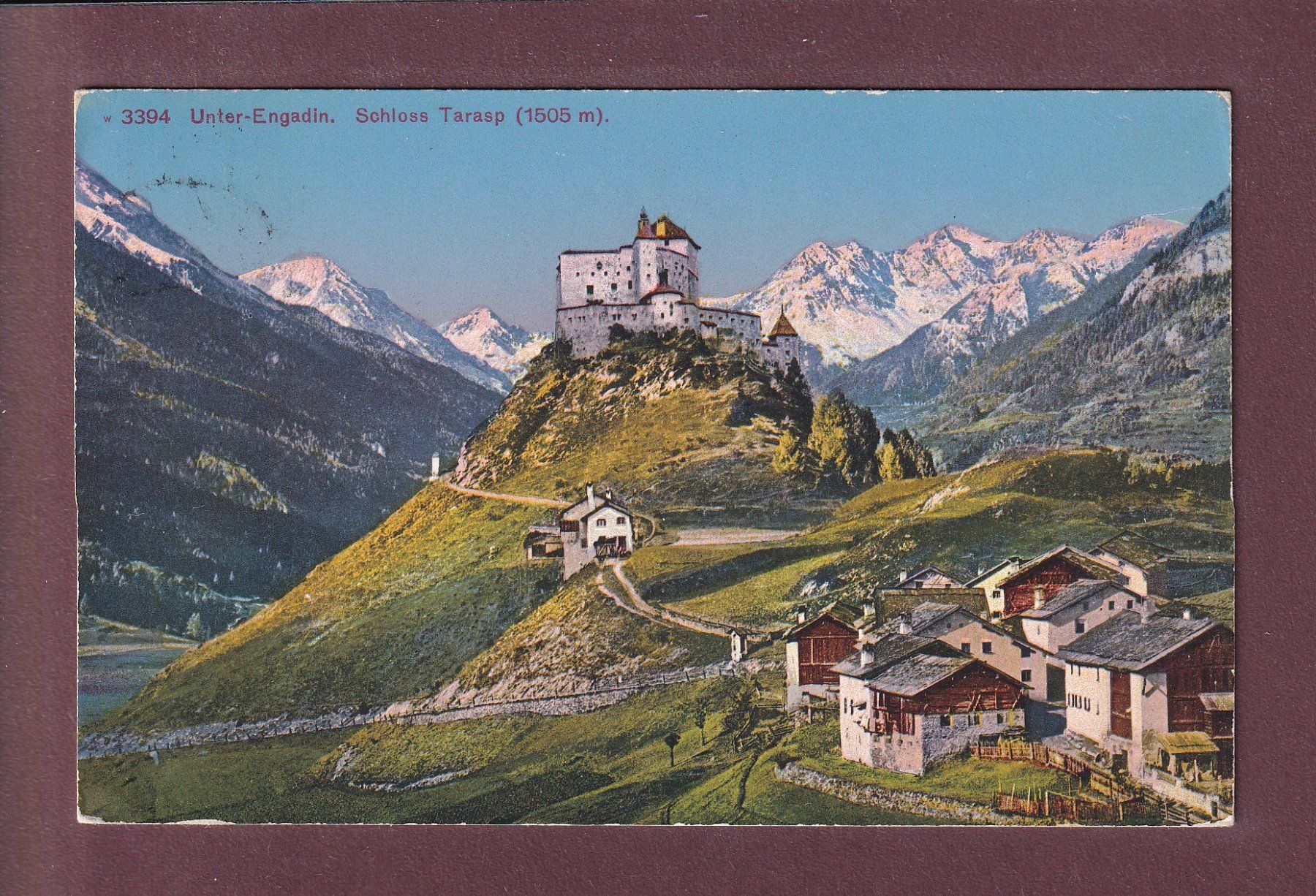 Cartoline postali: SCHLOSS TARASP - 1923 – Usato da Pully venduto da nicecards