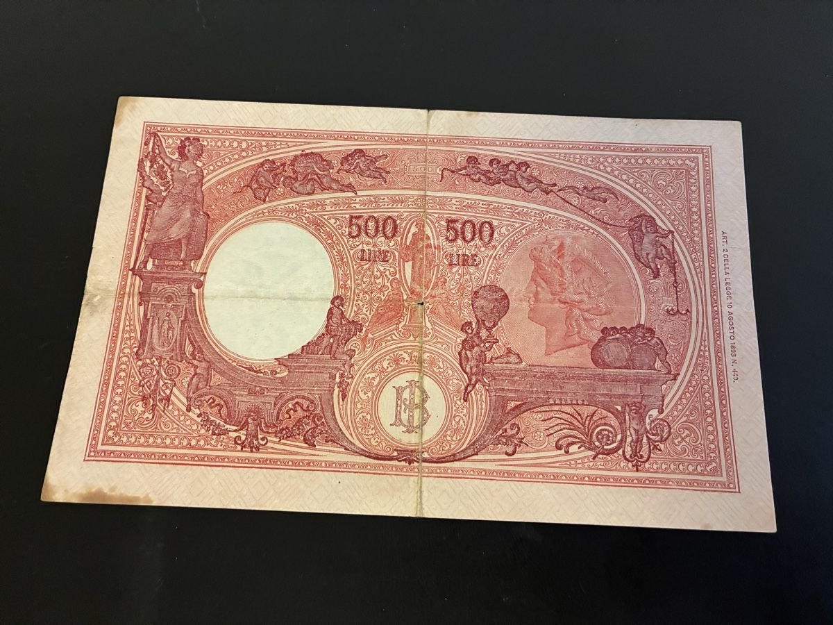 Banconote: ITALY 500 Lire 1943 – Usato da Dällikon venduto da Woldbanknoten 2