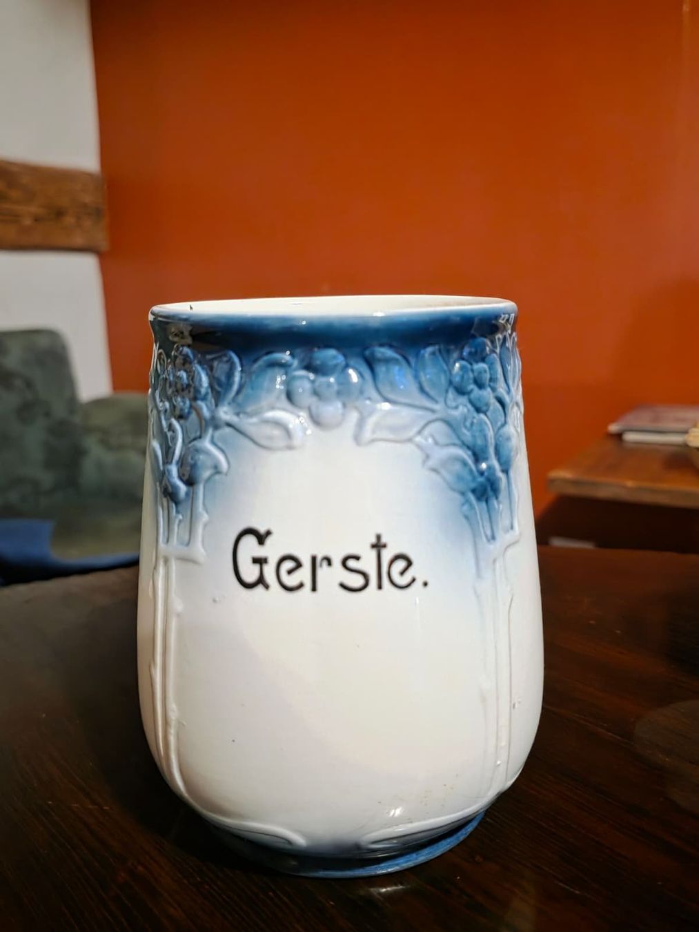 Pentole: Jugendstil - Topf mit Beschriftung "Gerste" – Usato da Osterfingen venduto da ducdecarignan