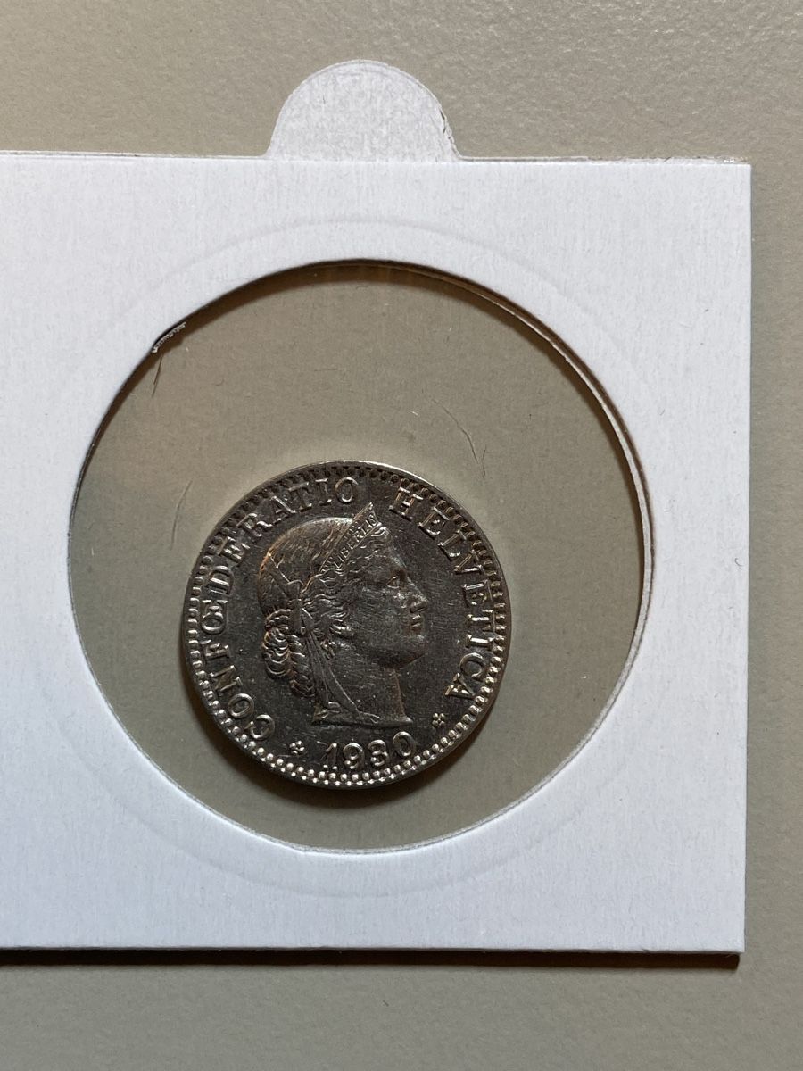 Alle Münzen: Suisse - 20 centimes - 1930 – Gebraucht aus Payerne von Mike1682 1