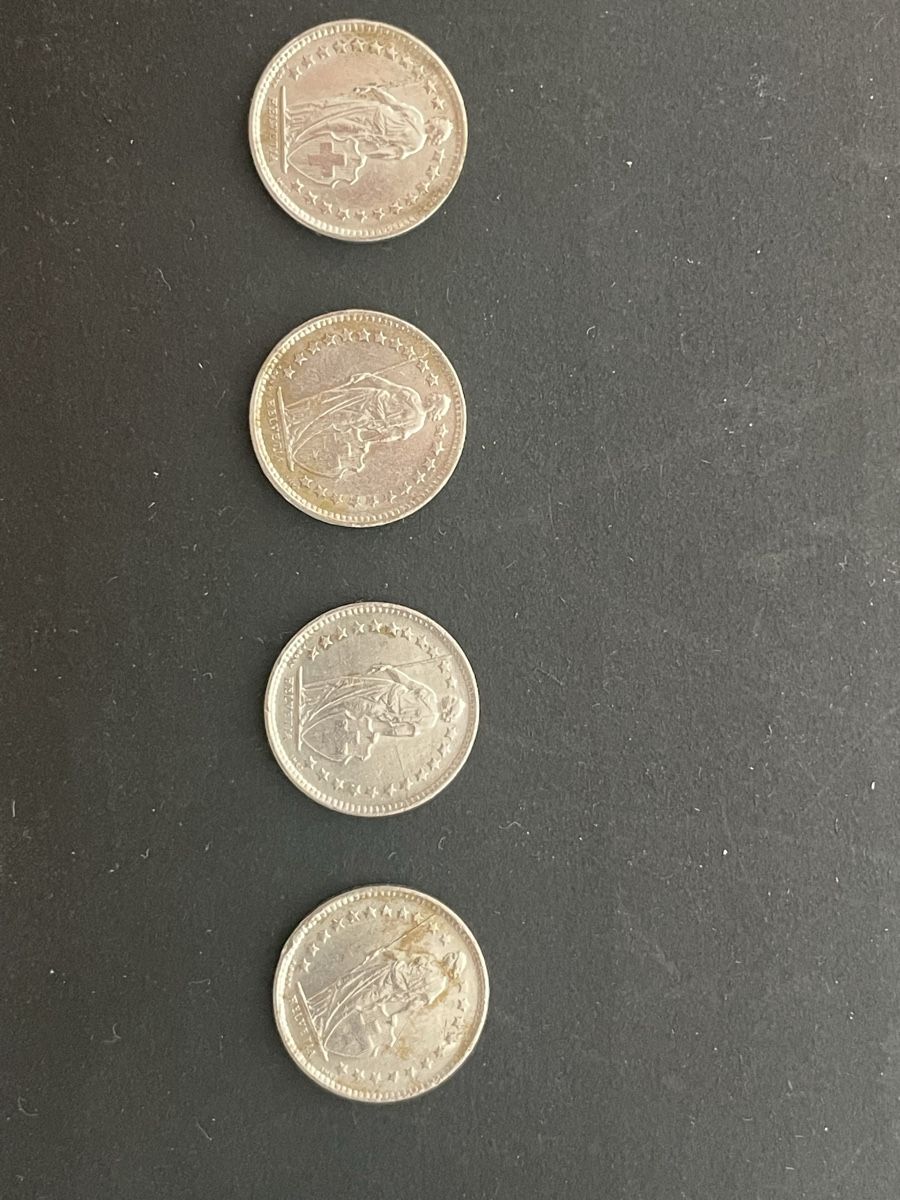 Tutti le monete: 4 x -.50 Silber CH Jahr 1962 – Usato da Meierskappel venduto da Hala03 2