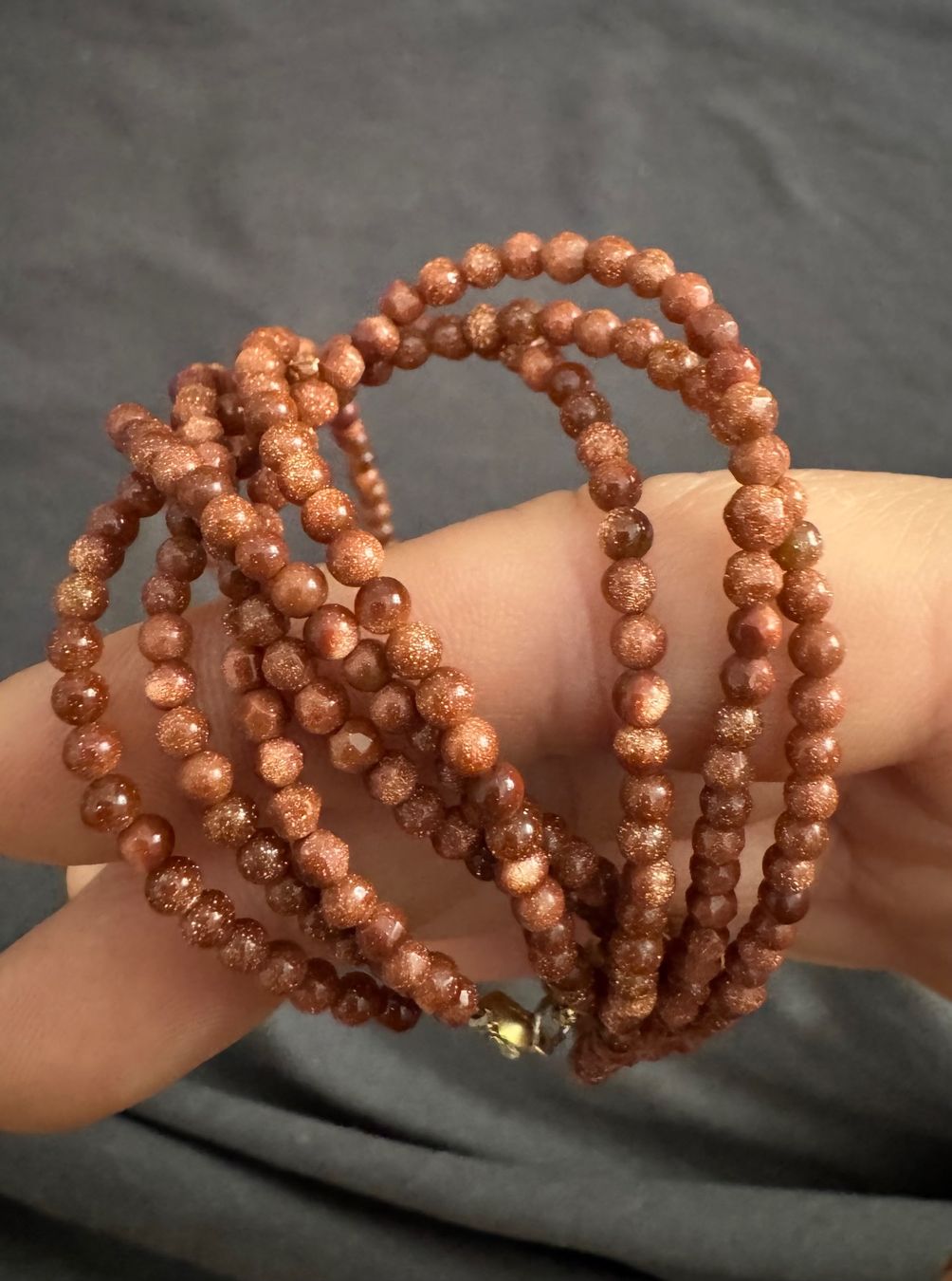 Catenine: Gorgeous shimmering sandstone multi strand necklace – Usato da Zürich venduto da kri_zhv2 2